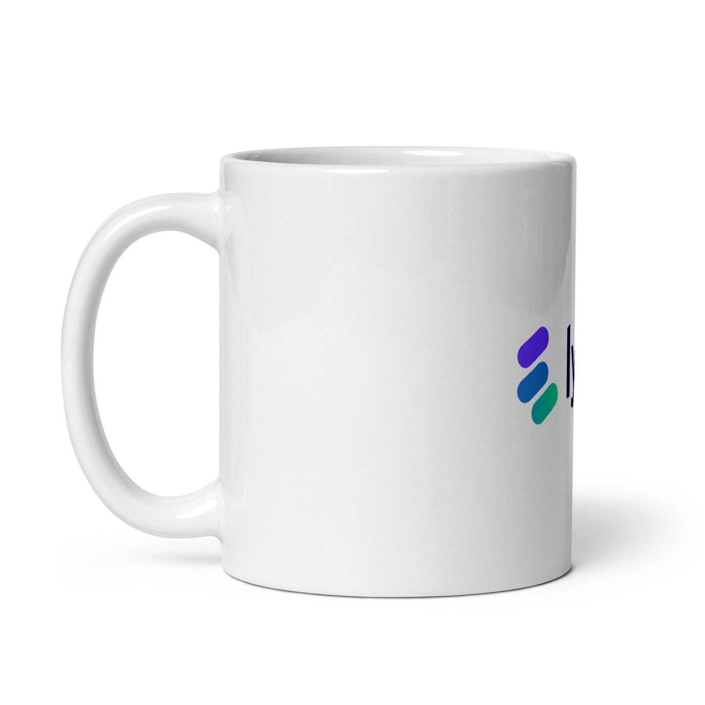 White glossy mug